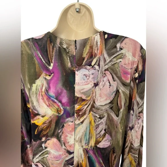 Karen Kane Multicolor Abstract 3/4 Sleeve Dress - Picture 9 of 11